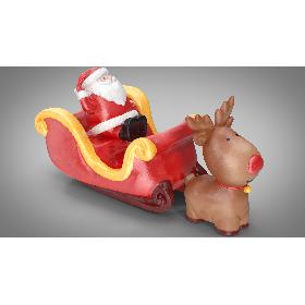 Santa Claus with Sleigh Decorative Figurine 3 3D